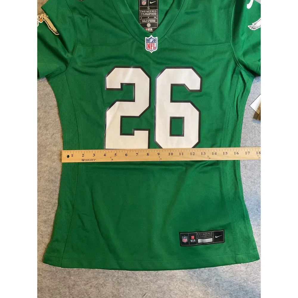 NWT Nike NFL Philadelphia Eagles Saquon Barkley 26 Jersey Kelly Green Women's S